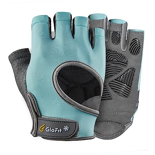 Glofit Workout Gloves for Women Men, Lightweight Weight Lifting Glove Breathable Fingerless Gym Gloves, Exercise, Fitness, Training, Cycling