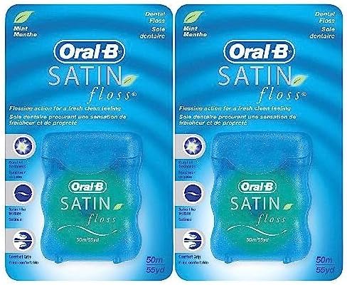 Oral B Satin Floss - Mint - 55 yd - 2 pk