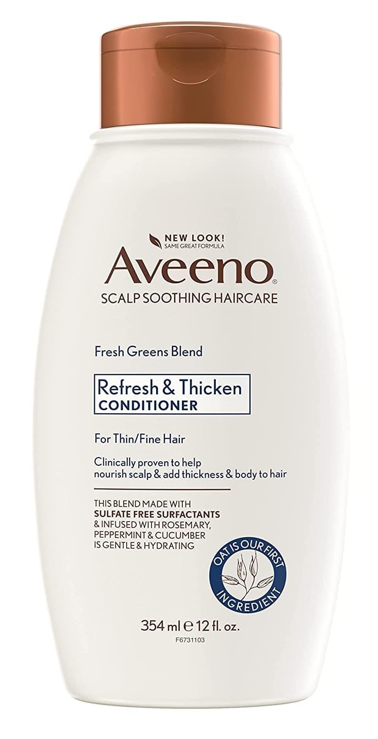 Aveeno Scalp Soothing Fresh Greens Blend Conditioner, Peppermint, 12 Fl Oz