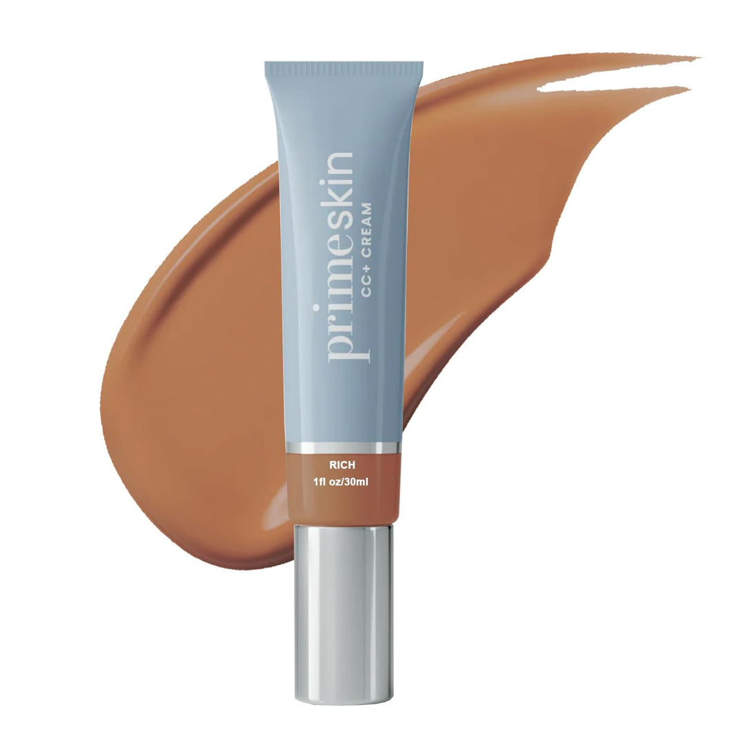 Primeskin Cc Cream, 2025 New Liquid Foundation, Foundation Makeup, 1.8 fl oz/30ml (Rich, Normal)