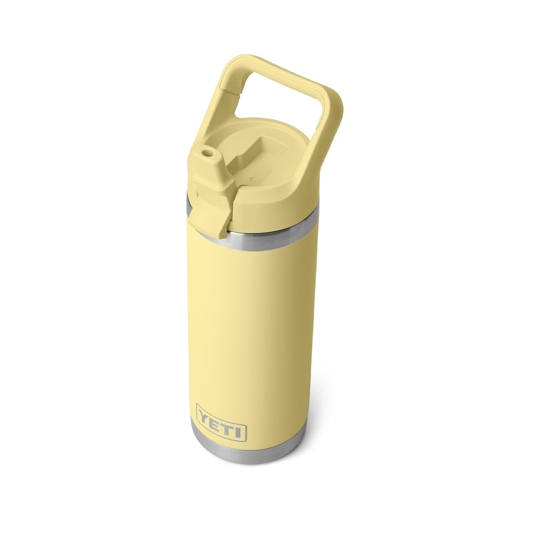YETI Rambler 18 oz Bottle, Vacuum Insulated, Stainless Steel with Color Matching Straw Cap, Daybreak Yellow