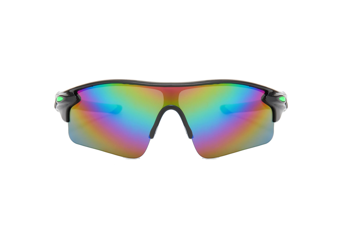 swanoble UV400 2 Sports Sunglasses for Kids Cycling,Light frame Sunglasses for Boys Girls,Youth Softball Baseball Golf (Black multicolored+White Blue)