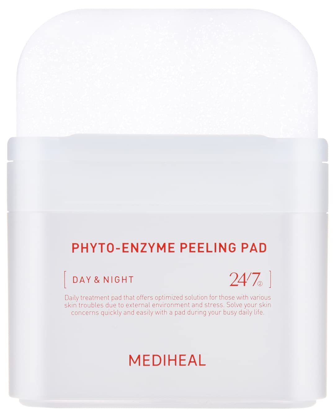 Mediheal Phyto Enzyme Peeling Pad - Vegan Face Resurfacing Gauze Pads With Lha & Papaya Enzym - Pore Tightening Pads To Control