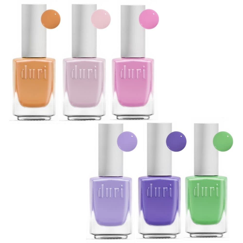 Duri Nail Polish, Gbd207 Summer Vibe Set, Made With 6 Trending Colors, Quick Drying, Full Coverage, Glossy Finish, 0.45 Fl Oz Ea