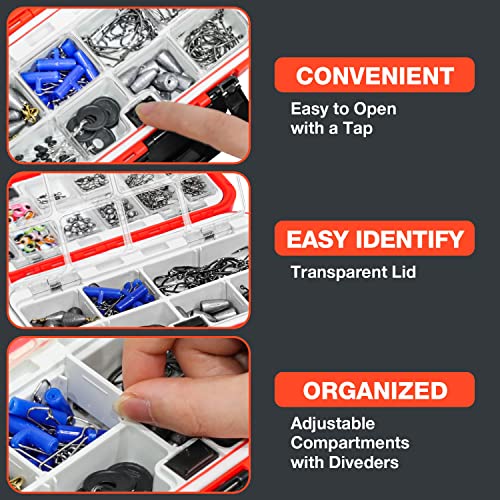 24Pcs Fishing Lures Kit for Freshwater Bait Tackle Kit for Bass Trout Salmon Fishing Accessories Tackle Box Including Spoon Lures Soft Plastic Worms Crankbait Jigs Fishing Hooks Topwater Lures