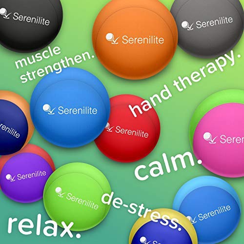 Serenilite Stress Balls, Anxiety Relief Items, Grip Strength Trainer, Meditation Accessories, Physical Therapy Equipment, Fidget Ball, Stress Balls for Adults, Hand Grip Strengthener