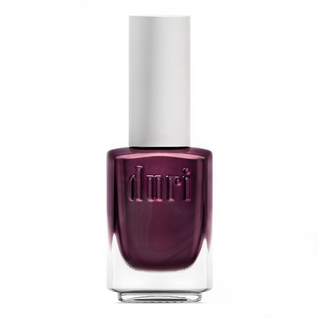 Duri 763 High Key Nail Polish, Burgundy Purple Metallic Shimmer Lacquer, Full Coverage, Glossy Finish, Fast Drying, 0.45 Fl Oz