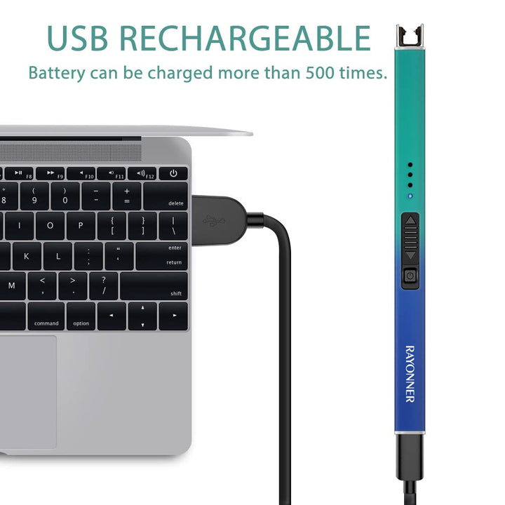 RAYONNER Electric Candle Lighter Rechargeable USB Arc Lighter