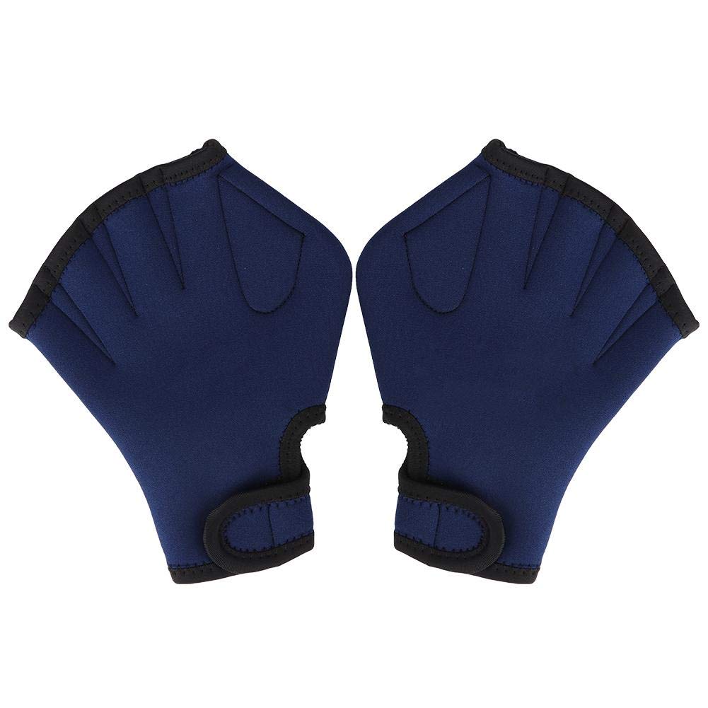 VGEBY Hand Paddles for Swim Diving Gloves Swim Training Hand Paddles Hand Paddles Power Paddles for Men Women Children(Darkblue) Water