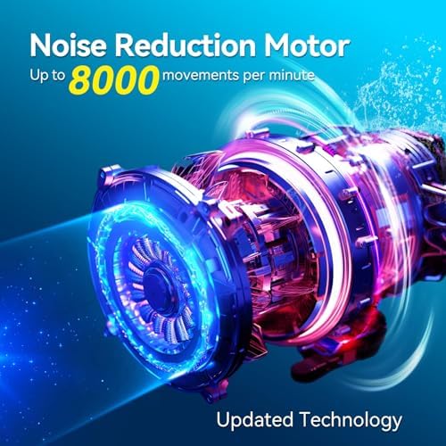 SEAGO Rotating Electric Toothbrush with 8 Round Brush Heads, with 5 Cleaning Modes, Sonic Technology Whitening Teeth in 14 Days, for Adult and Kids, SG-2603 (White)