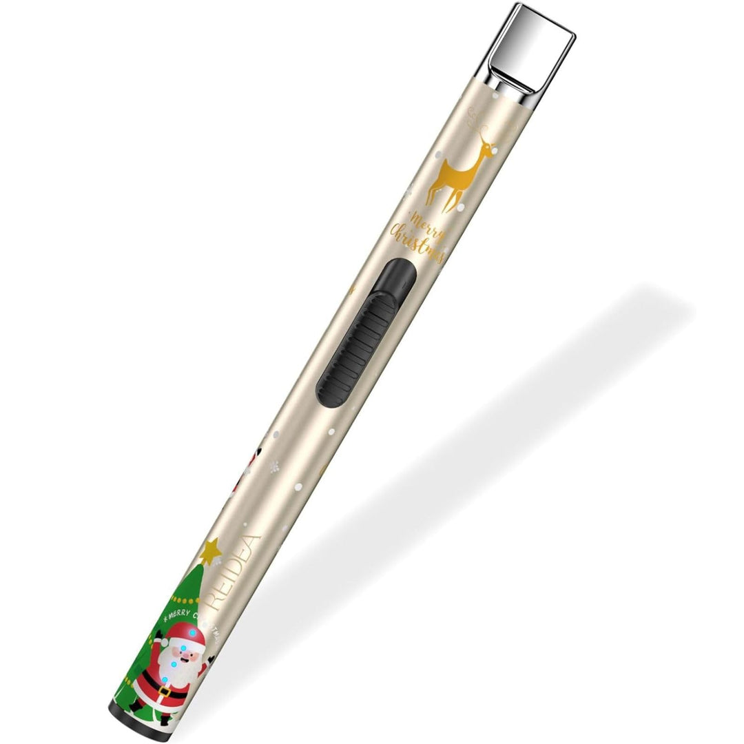 REIDEA Lighter S4 Pro Candle Lighter, Electric Lighters USB Rechargeable with Safety Switch Button and Power Indicator for Fireworks and BBQ Cooking, Fireworks, Family Use and Camping, Christmas