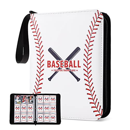 GEAGMAGC Baseball Card Binder with Sleeves 900 Pockets, Gifts for Baseball Card Collectors, Trading Card Holder Compatible with Topps Card, 50 Sleeves Card Album Card Storage Organizer