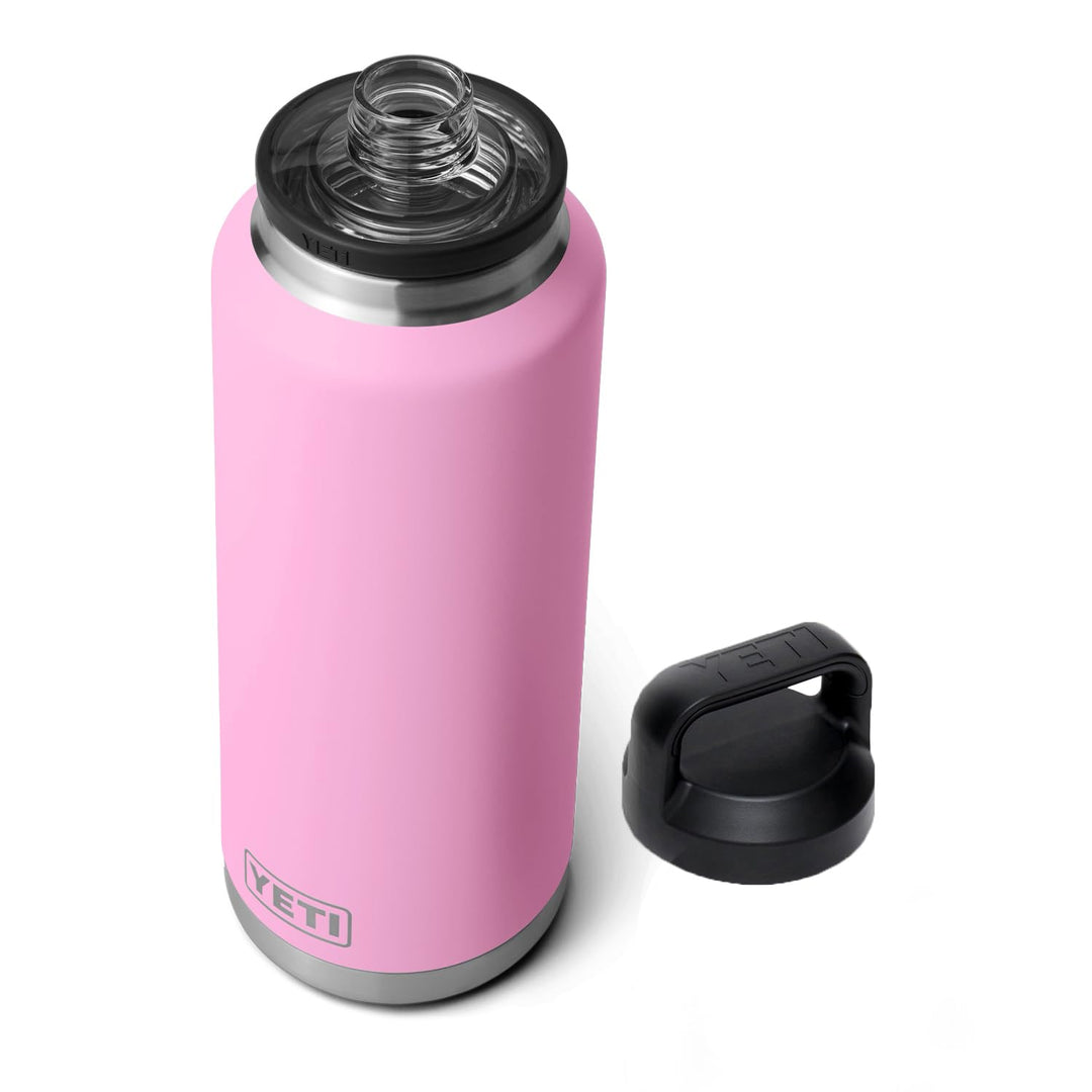 YETI Rambler 46 oz Bottle, Vacuum Insulated, Stainless Steel with Chug Cap, Power Pink