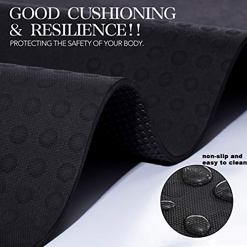 JELS Extra Thick Yoga Mat, 2/5 inch, Ergonomic 3D Non Slip Design, SGS Certified TPE Material, Yoga Mat for Men Women with Carrying Strap,Exercises Mat for Yoga, Pilates and Floor Workout(72"x26")