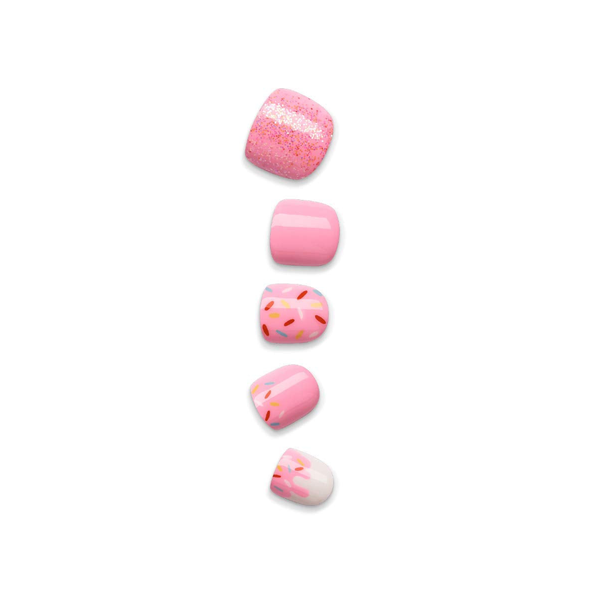 KISS imPRESS No Glue Mani Press On Nails, Mini Press-On Manicure for Kids, 'Super Duper', Pink, Kids Size, Squoval Shape, Includes 20 Fake Nails with Removable Application Tabs, 1 Mini File