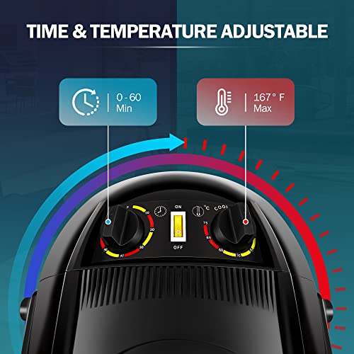 ZENY Stand Up Hair Dryer 1300W Adjustable Floor Hooded Bonnet Hair Dryers with Rolling Wheels Professional Salon Equipment for Beauty Home Hair Drying