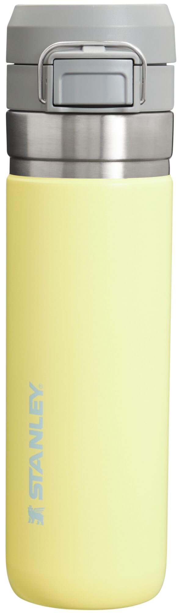 Stanley Quick Flip GO Water Bottle 24 OZ | Push Button Lid | Leakproof & Packable for Travel & Sports | Insulated Stainless Steel | BPA-Free | Pomelo