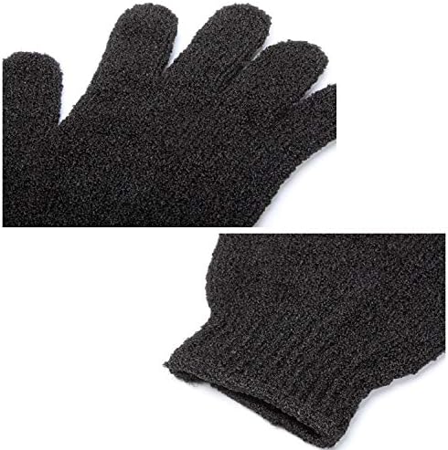 10Pairs Exfoliating Gloves - Premium Black Double Sided Scrub Wash Mitt for Bath or Shower - Luxury Spa Exfoliation Accessories for Beauty Spa Dead Skin Cell Remover, Suitable for Men and Women