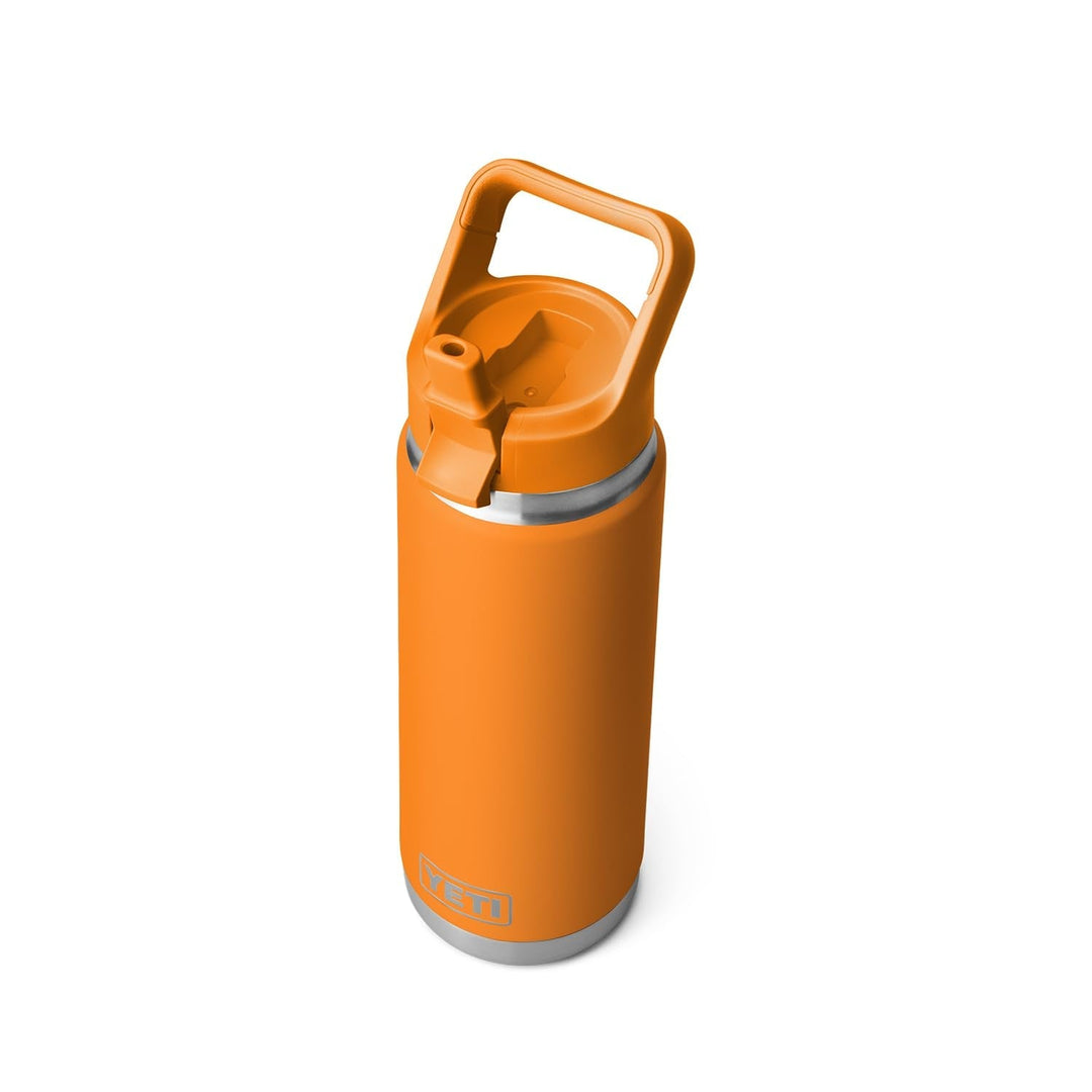 YETI Rambler 26 oz Bottle, Vacuum Insulated, Stainless Steel with Color Matching Straw Cap, King Crab