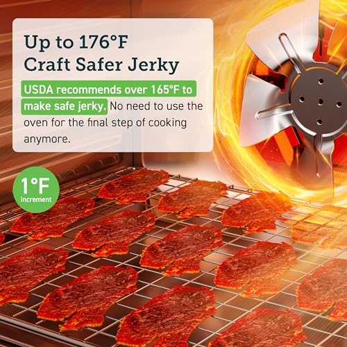 COSORI Food Dehydrator for Jerky, Large Drying Space with 6.48ftΒ², 600W Dehydrator Machine, 6 Stainless Steel Trays, 48H Timer, 165Β°F Temperature Control, Yogurt Maker, for Herbs, Meat, Fruit