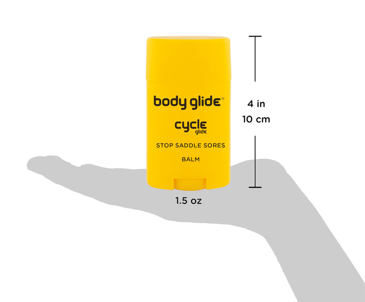 BodyGlide Cycle Glide Anti Chafe Balm Stick for Biking, Motorcycling, Horseback 1.5oz + for Her Anti Chafe Balm for Bra, Thighs, Heels 0.8oz