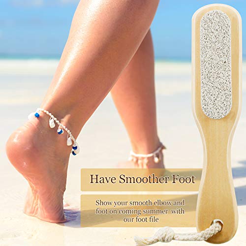 3 Pieces Foot File Rasp Callus Remover Pumice Stone Rasp Brush Double Sided Foot Scrubber Exfoliator with Pumice Stone and Bristle Brush Foot Scraper Pedicure Tools for Dry Dead Skin Foot Care
