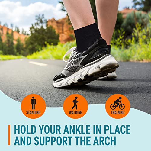 KEMFORD Ankle Compression Sleeve - Plantar Fasciitis Braces - Open Toe Compression Socks for Swelling, Sprain, Neuropathy, Arch Support for Men and Women - 20-30mmhg, M, Beige