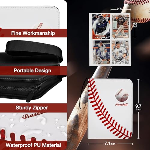 RONMONG Baseball Card Binder,2024 Sports Trading Card with Sleeves Holder Album,440 Pockets Baseball Card Holder Sheets Display Storage Protectors for Collectors Boys and Girls Gift