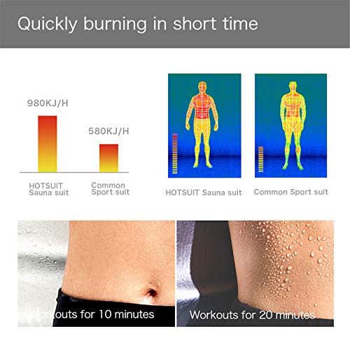 HOTSUIT Sauna Jackets Women Workout Sauna Shirts Anti Rip Gym Sweat Suit, Black, S