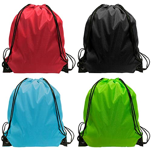 GoodtoU Drawstring Backpack Bags 24 Pcs Draw String Sport Bag Drawstring Gym Bag Draw String Back Sack 4 Colors