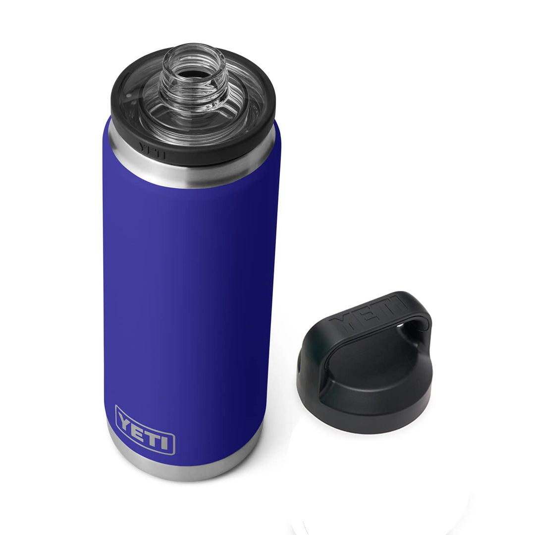 YETI Rambler 26 oz Bottle, Vacuum Insulated, Stainless Steel with Chug Cap, Offshore Blue