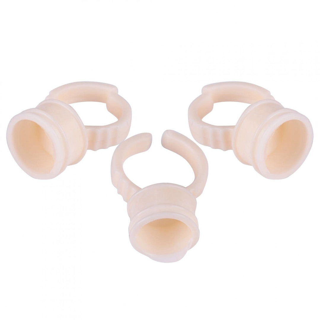 100 Pieces Cup Rings Glue Rings,Silicone Semi-Permanent Rings Nail Art Adhesive Glue Holders Palette Silicone Pigment Cups For F