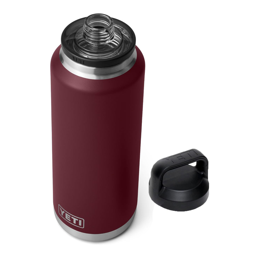 YETI Rambler 46 oz Bottle, Vacuum Insulated, Stainless Steel with Chug Cap,Wild Vine Red