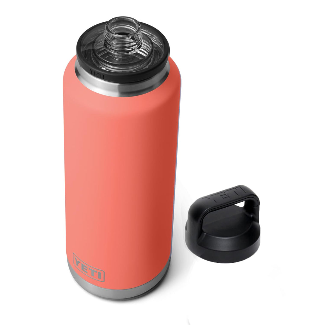 YETI Rambler 46 oz Bottle, Vacuum Insulated, Stainless Steel with Chug Cap, Coral