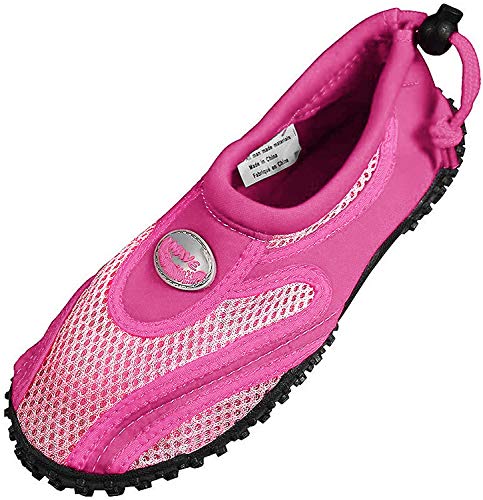 Womens Water Shoes Aqua Socks Pool Beach ,Yoga,Dance and Exercise (7, Fuchsia/Pink 1185L)