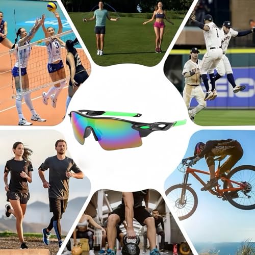 swanoble UV400 2 Sports Sunglasses for Kids Cycling,Light frame Sunglasses for Boys Girls,Youth Softball Baseball Golf (Black multicolored+White Blue)