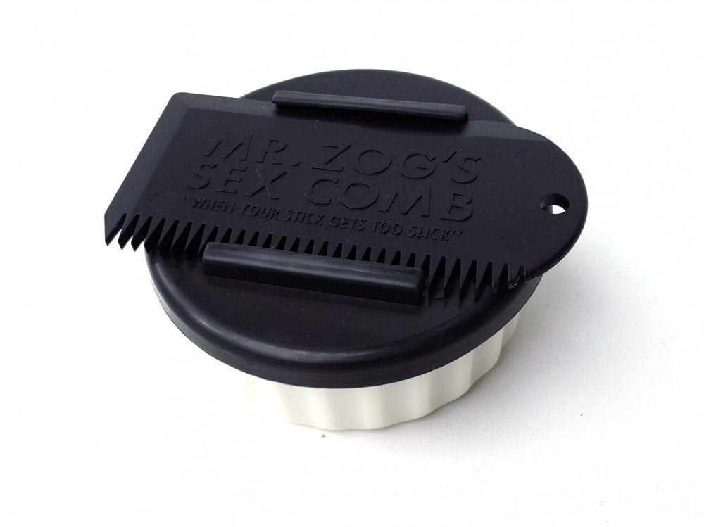 Sex Wax, Container & Wax Comb, White Container/Black Lid/Black Comb (No Wax)