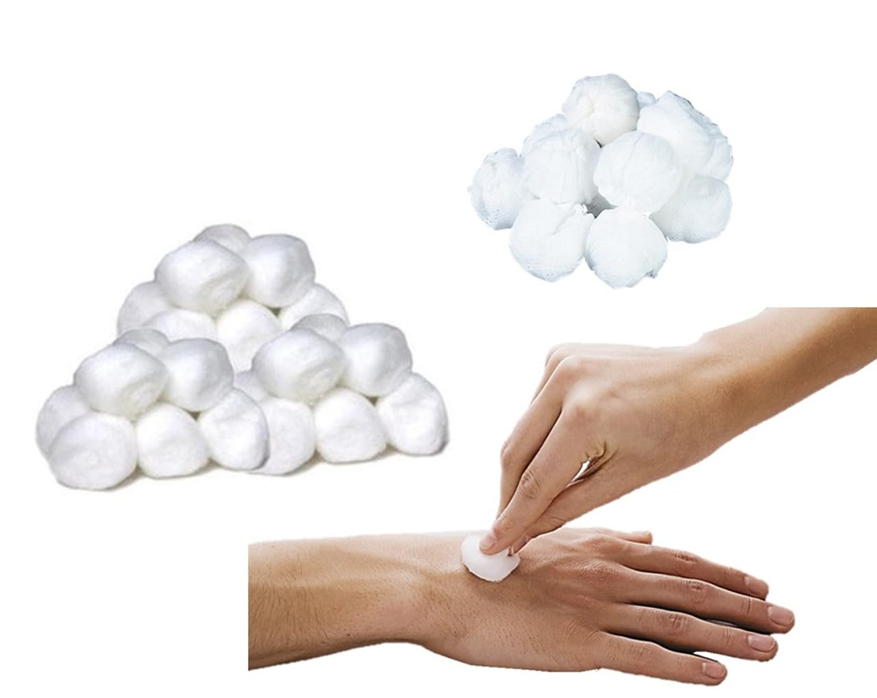 1000pc Palmzen Large Natural Cotton Wool Balls for Adults and Kids | for First Aid, Healthcare Dressing, Health & Beauty Cosmetic and Baby Cleaning Pads I Made in UK