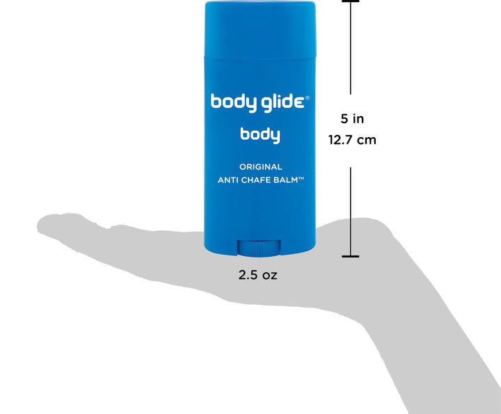 BodyGlide Original Anti Chafe Balm 2.5oz + For Her Anti Chafe Balm 0.8oz Skin Protection Bundle