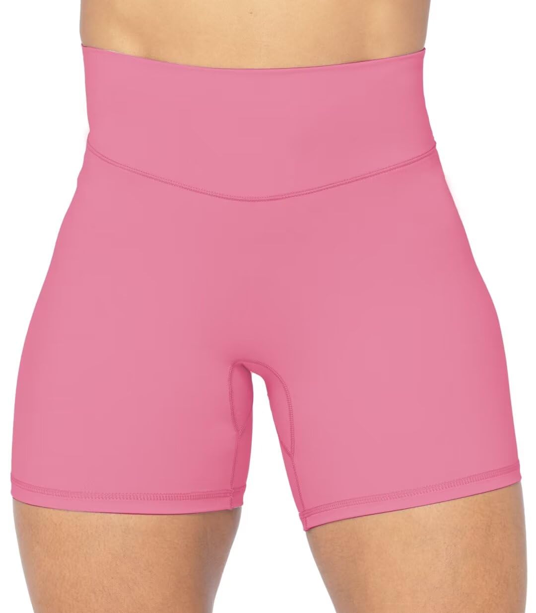 Sunzel Women's Biker Shorts in High Waist Tummy Control with No Front Seam 5" Bubblegum Pink X-Small