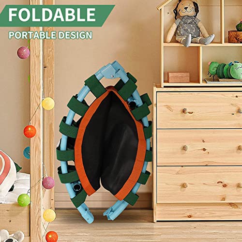 CLORIS 38in/40in/48in Folding Trampoline Mini Rebounder Fitness Trampoline with Adjustable Foam Handle for Kids/Adult, with safty Padded Cover Best Gift for Kids/Adult (38in-Green)