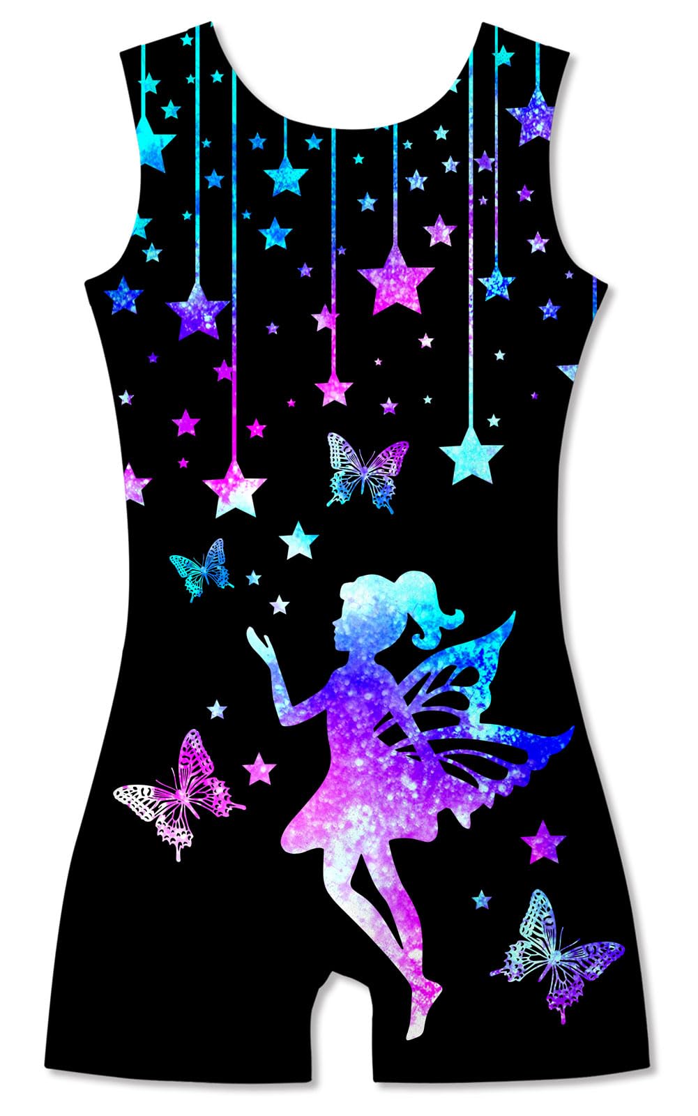 Idgreatim Girl's Leotard for Gymnastics 5t 6t Star Tumbling Leotards with Shorts Athletic Activewear Outfit for Ballet Dance 5-6 Years Old