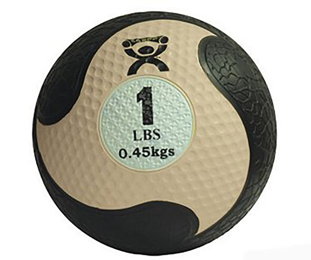 CanDo 38346 Rubber Medicine Ball, 1 lb, Tan