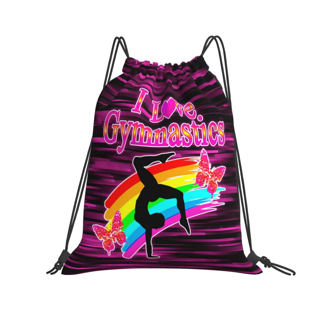 Braytow Gymnastics Drawstring Backpack Gym String Bag Drawstring Sackpack Sport For Womens Mens