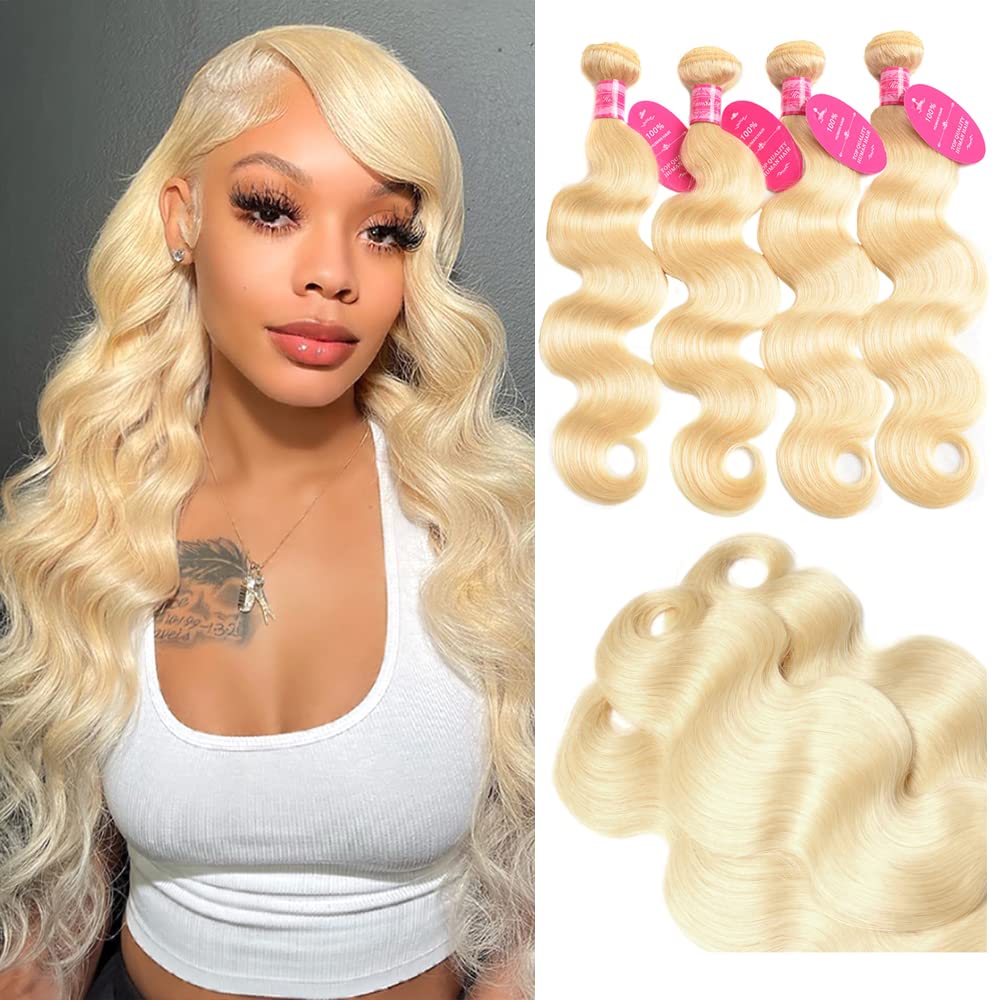 12A Peruvian 613 Body Wave Human Hair 4 Bundles (14 16 18 20)Brazilian Virgin 100% Unprocessed Human Hair Body Wavy Bundles 613
