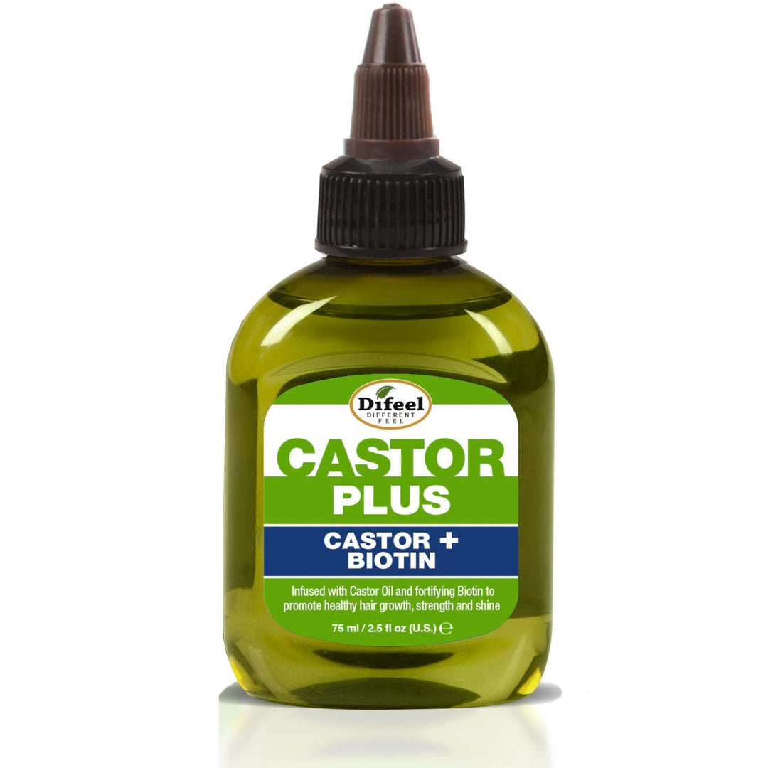 Difeel Premium Castor Plus Biotin - Mega-Growth Premium Hair Oil 2.5 Oz.