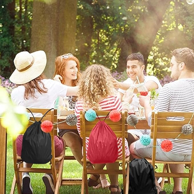 GoodtoU 32 Pcs Multicolor Drawstring Gym Backpack Bulk 16 Colors 15.5" x 13.5" Unisex Casual Sports Multi-Sport Foldable Cinch Bag