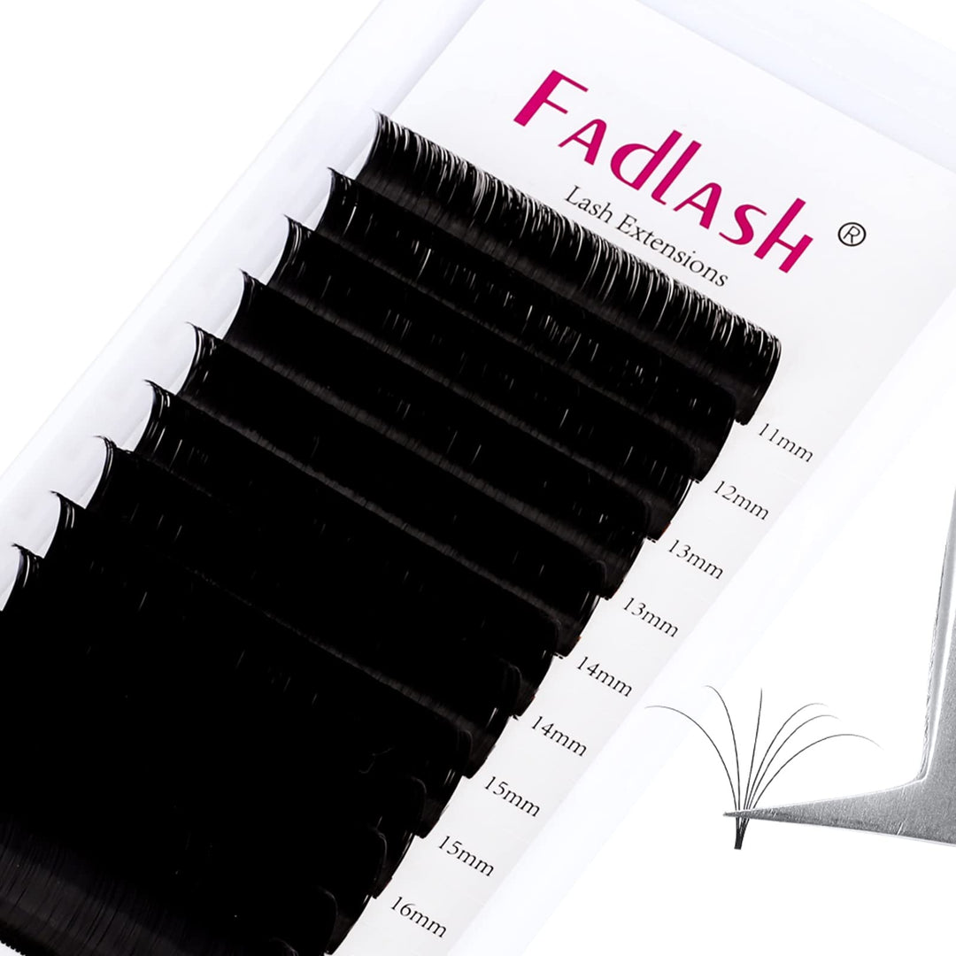 Easy Fan Lash Extensions 11-19Mm Mixed Tray Self Fanning Volume Eyelash Extensions .03 .05 .07 .10 Rapid Blooming Lash Extension