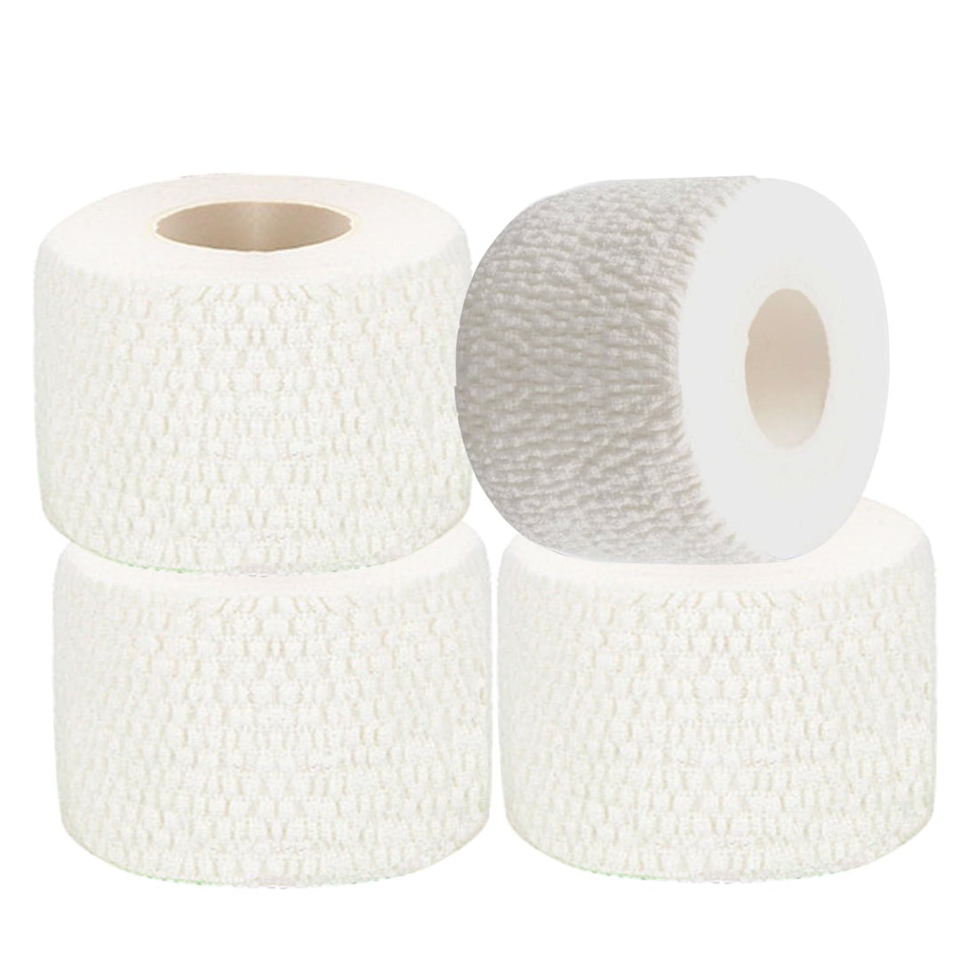 Weightlifting Hook Grip Tape 4 Roll 23ft/Roll Comfortable & Stretchy Athletic Thumb Tape for Weight Lifting & Cross Training Gym Workout Tape - Protect Thumb, Wrist & Finger (White-1.5"-4Roll)