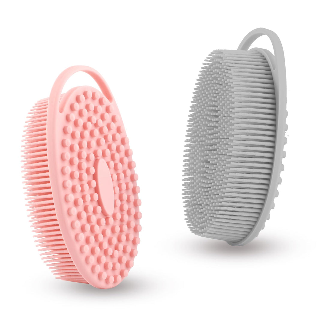 Silicone Body Scrubber, Exfoliating Silicone Loofah, Soft Silicone Body Shower, 2 In 1 Bath And Shampoo Brush, Body Scrubber Sho